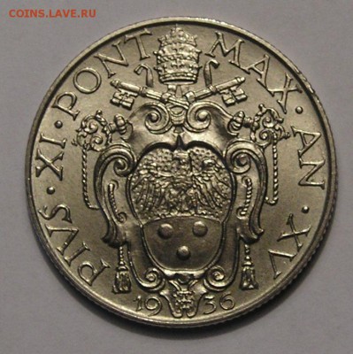 Ватикан, 1 Лира 1936 (27.09) - P1014831.JPG