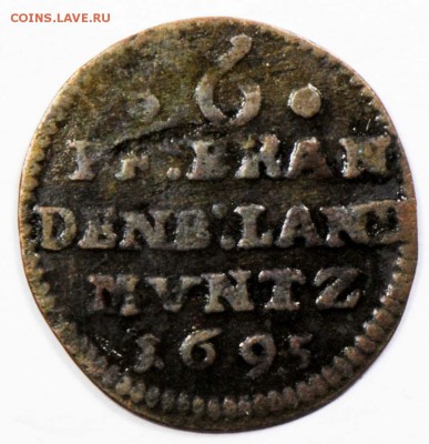 Браденбург-Пруссия, 6 пфеннигов 1695 BH. C 2000. До 26.09 - 008