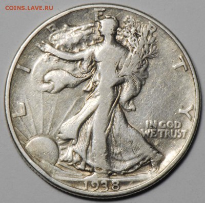 США, халф (50 центов) 1938 (Свобода). С 500. До 26.09 - 019