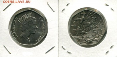 Великобритания 50р 1994 раскол до 29.09.17 22-00 мск - GB 50p 1994