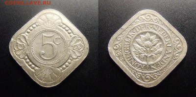 МОНЕТЫ МИРА 10-17 - Нидерланды – 5 центов (1914) «Апельсиновое дерево»