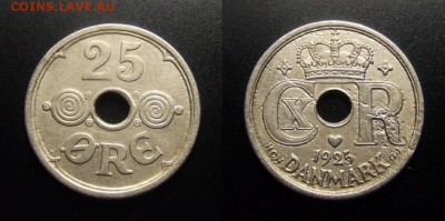 МОНЕТЫ МИРА 10-17 - Дания – 25 эре (1925)