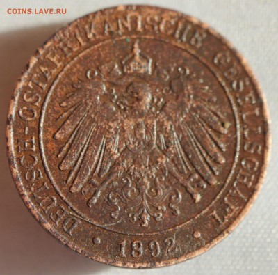 С 1 РУБ. ГЕРМАНСКАЯ ОСТАФРИКА  1 песа 1892г. до 2.10 в 22-00 - IMG_8923.JPG