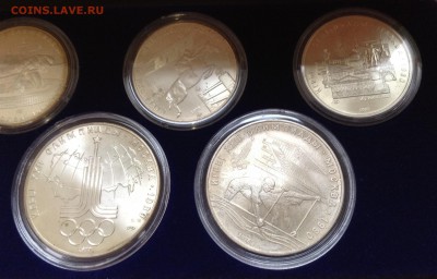 Олимпиада 80 , 5 и 10 руб в коробке 7 монет, до 01.10.17г - image