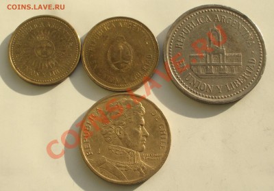 Аргентина и Чили - 4 разные монеты (ок 12.03.11 в 22-00 МСК) - Аргентина и Чили 4+