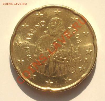 Сан Марино - 20 евроцентов 2008 (ок 12.03.11 в 22-00 МСК) - Сан Марино 20 евроцентов 2008