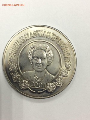 50 пенсов 2001 О.Святой Елены 75 лет  ЕЛИЗАВЕТЕ до ухода - IMG_2925.JPG