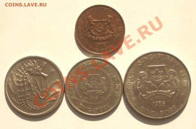 Сингапур - 4 разные монеты (ок 12.03.11 в 22-00 МСК) - Сингапур 4+