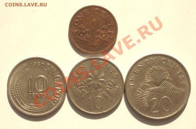 Сингапур - 4 разные монеты (ок 12.03.11 в 22-00 МСК) - Сингапур 4