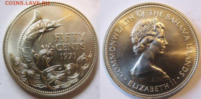 Багамские острова 50 центов 1971 г До 02.10 в 22-00 мск - 50 центов