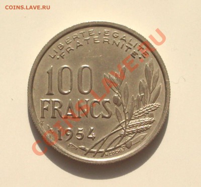 Франция - 100 франков 1954 (ок 12.03.11 в 22-00 МСК) - Франция 100 франков 1954