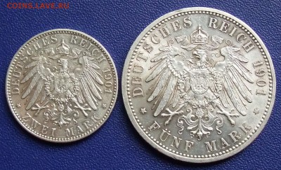 Пруссия. 2 и 5 марок 1901. Династия. До 03.10.17 - Preussen-2,5-1901-.JPG