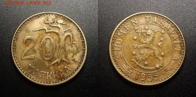 МОНЕТЫ МИРА 10-17 - Финляндия – 20 марок (1955)