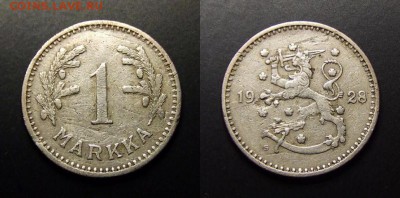 МОНЕТЫ МИРА 10-17 - Финляндия – 1 марка (1928)