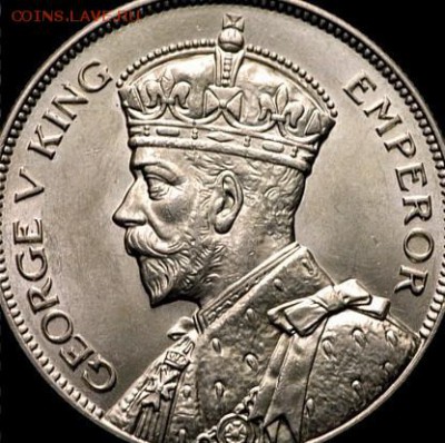 Портрет в профиль а корона в фас. - 1934_rhodesia_halfcrown