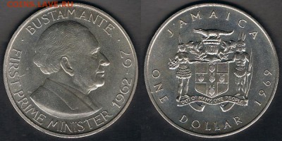 Ямайка 1$ 1969 "Александр Бустаманте" до 04.10.17 22:00 МСК - Jamaica_KM#50_1969_24072017