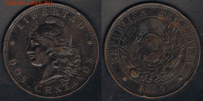 Аргентина 2 сентаво 1889 до 04.10.17 22:00 МСК - Argentina_KM#33_1889_27072017