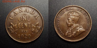 МОНЕТЫ МИРА 10-17 - Канада – 1 цент (1920) «Георг V»