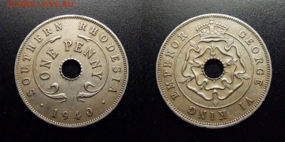МОНЕТЫ МИРА 10-17 - Южная Родезия – 1 пенни (1940)