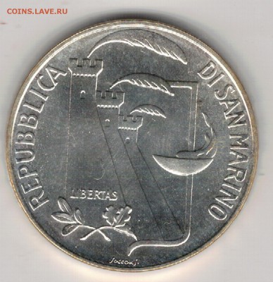 Ag САН-МАРИНО 500 ЛИР 1988 ОЛИМПИАДА 05.10 В 22.00МСК (Д416) - 5-см