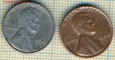 США 1 цент 1943,1944, до 04.10.2017 г. 22.00 по Москве - сам 1