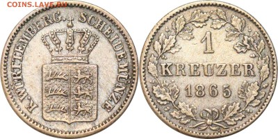 1 крейцер 1865. Вюртемберг, до 5.10.17 в 23.00 мск.. - 321.JPG