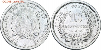 10 центезимо 1877. Уругвай, до 5.10.17 в 23.00 мск.. - 241.JPG