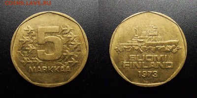 МОНЕТЫ МИРА 10-17 - Финляндия – 5 марок (1973) «Ледокол» (тип №1)