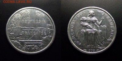 МОНЕТЫ МИРА 10-17 - Франц. Полинезия - 2 франка (1993) «Вид гавани»