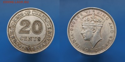 С 1 рубля Малайя 20 центов 1939г до 5.10. 22-00 мск - 3