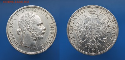 Австрия 1 флорин  1891г до 22-00 мск - 7