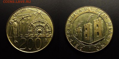 МОНЕТЫ МИРА 10-17 - Сан-Марино – 200 лир (1992) «500-летие открытия Америки; навигация по звёздам»