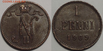 1 пенни 1909, 1916 - VF! 05.10.2017 - 1 пенни 1909
