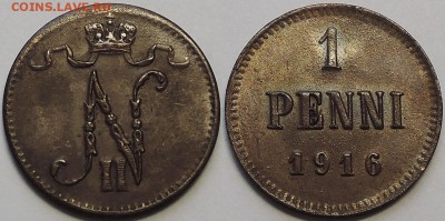 1 пенни 1909, 1916 - VF! 05.10.2017 - 1 пенни 1916