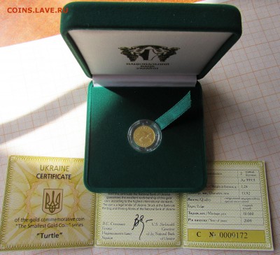 Украина 2 гривны 2009 Черепаха, Золото. До 5.10. в 22:00 - д1