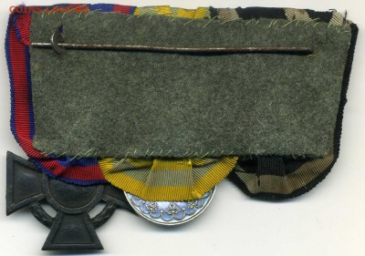 Колодка 1 мировая. крест Фридрих Август + серебряная мед. - хх494