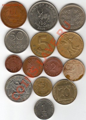 14 разных иностранных монет - img022