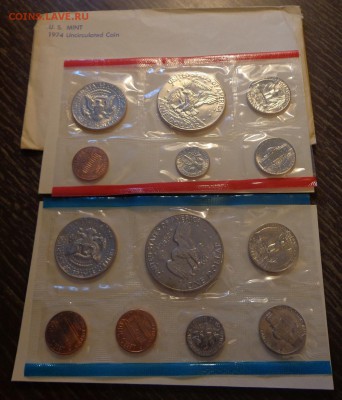 США - годовой набор 1974 полный в конверте до 10.10, 22.00 - Два набора (конверт) 1974_2