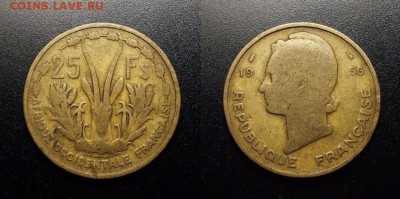 МОНЕТЫ МИРА 10-17 - Франц. Западная Африка – 25 франков (1956) «Газель» №2