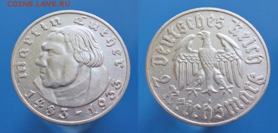 Третий Рейх 2 марки 1933г Лютер А до 5.10. 22-00 мск - nKHxY7GiVkM