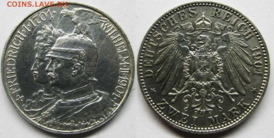 Пруссия Германия. 2 марки 1901 до 09.10 в 22-00 мск - Пруссия