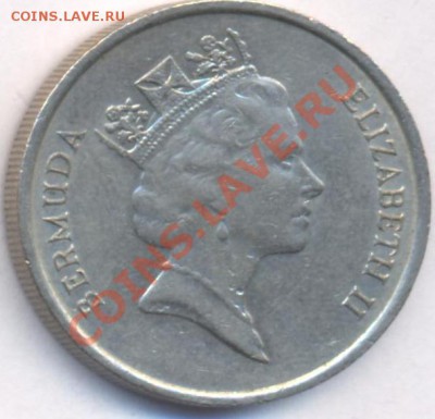 Бермуды 25 центов.1986 г. До 12.03.11 г. 20-00 МСК. - Бермуды