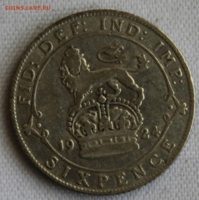 С 1 РУБ.БРИТАНИЯ 6 пенсов  1924г. ГЕОРГ-V  до 11.10 в 22-00 - IMG_8652.JPG