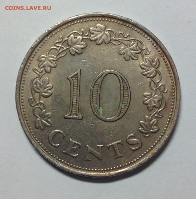 Мальта, 10 центов. 1972г. - 1 (11)