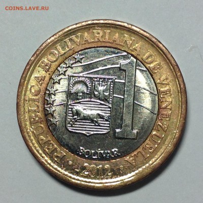 Венесуэла, 1 боливар. 2012г. - 1 (36)