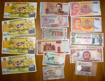 Комплект иностранных банкнот 90 шт. до 11.10. в 22:00 мск - 90___4
