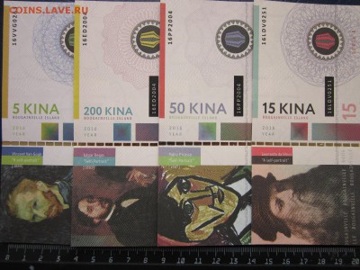 Бугенвиль набор 4 банкноты 2016 г. Художники 2-й выпуск UNC - 46026856
