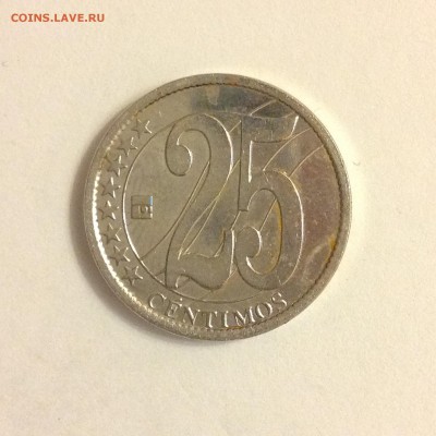 Венесуэла, 25 сантимов.2007г. - 1 (48)