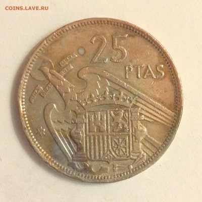 Испания. 25 песет1957. - 1 (58)
