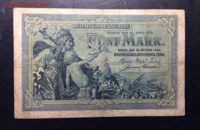 5 марок 1904 г Германия - image